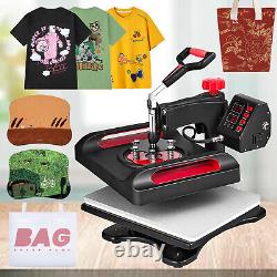 Digital 12x15 Heat Press Machine T-shirt Sublimation Transfer 360 Swing Away
