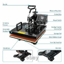 Digital 12x15 Heat Press Machine Transfer Sublimation T-Shirt Mug 5 in 1 New