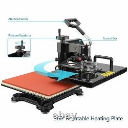 Digital 12x15 Heat Press Machine Transfer Sublimation T-Shirt Mug 5 in 1 New