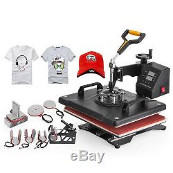 Digital 8 in 1 Transfer Heat Press Machine Sublimation T-Shirt Cap Swing-away