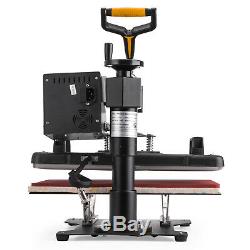 Digital 8 in 1 Transfer Heat Press Machine Sublimation T-Shirt Cap Swing-away