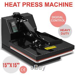 Digital Clamshell Heat Press Machine Transfer Kit Sublimation T-Shirt 15x15