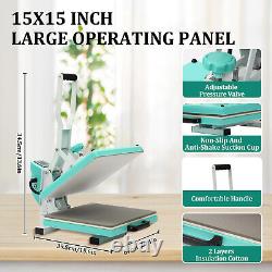 Digital Heat Press Machine 15 x 15in Large Panel T-Shirt Sublimation Heat Press