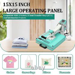 Digital Heat Press Machine 15 x 15in Large Panel T-Shirt Sublimation Heat Press