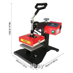 Digital Heat Press Machine DIY Press Single Heater small size 5.9x5.9 110V 450W