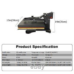 Digital Heat Press Transfer Sublimation Machine 15 x 15 T-shirts/Plates/bag