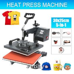 Digital T-Shirt Heat Press Machine 5 in 1 Sublimation Transfer Printer DIY