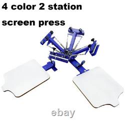 Economy 4 Color Screen Printing Press Machine Silk Screen T-shirt Press Printer