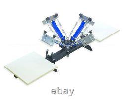 Four 4 Color 2 Station Screen Printing Press Four Machine T-SHIRT SPRINGER