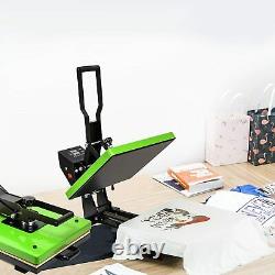 Green 15x15in Digital Heat Press Transfer T-Shirt Sublimation Press Machine DIY