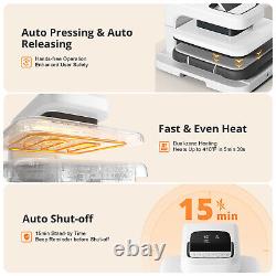 HTVRONT Auto Heat Press 2-Digit 15x15 for T Shirt Printing Adjustable Pressure