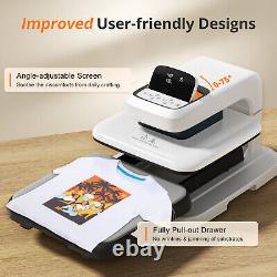 HTVRONT Auto Heat Press 2-Digit 15x15 for T Shirt Printing Adjustable Pressure