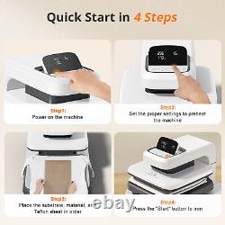 HTVRONT Auto Heat Press 2-Digit 15x15 for T Shirt Printing Adjustable Pressure