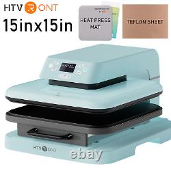 HTVRONT Auto Heat Press Machine 15 x 15 Digital Transfer+10 Heat Transfer Vinyl