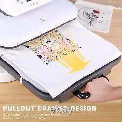 HTVRONT Auto Heat Press Machine Digital Sublimation T-Shirt Plate Hat 15x15 US