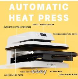 HTVRONT Auto Heat Press Machine for T Shirts 15x15 Smart T Shirt#233