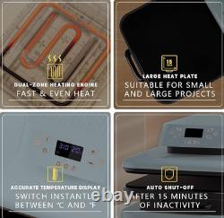 HTVRONT Auto Heat Press Machine for T Shirts -Heat Press 15x15 with Auto Release
