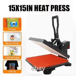 Heat Press 15x15in Machine DIY T-shirt Sublimation Digital Transfer Machine US