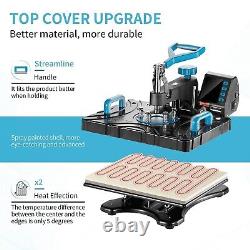 Heat Press Machine 12X15, 5 in 1 Digital Transfer T-Shirts Hat Mug Plate Cap