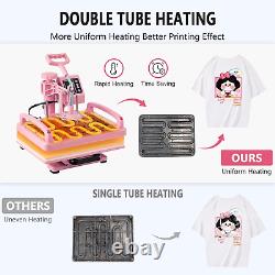Heat Press Machine 12X15 Inch, Heat Press Machine for T-Shirts, 8 in 1 Heat Pres