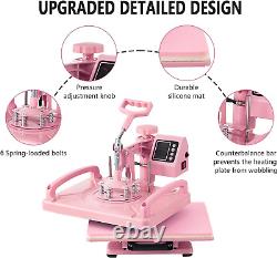 Heat Press Machine 12X15 Inch, Heat Press Machine for T-Shirts, 8 in 1 Heat Pres