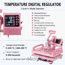 Heat Press Machine 12X15 Inch, Heat Press Machine for T-Shirts, 8 in 1 Heat Pres
