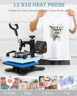 Heat Press Machine 12 x 10 DIY T-shirt Sublimation Digital Transfer Machine