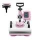 Heat Press Machine 12x10 In 2 In 1 With Hat Press For T-shirts Caps Pink