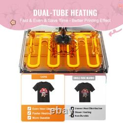 Heat Press Machine 12x10 in 2 in 1 with Hat Press for T-Shirts Caps Pink