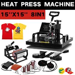 Heat Press Machine 15''x15'' Digital Industrial Sublimation T-Shirt Printers-