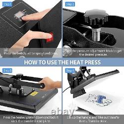 Heat Press Machine 15''x15'' Digital Industrial Sublimation T-Shirt Printers-