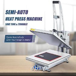 Heat Press Machine 16x20 Auto Open Clamshell T Shirt Press for Clothes Bags More