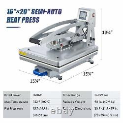 Heat Press Machine 16x20 Slide Out Base Auto Open Clamshell T Shirt Heat Press