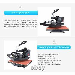 Heat Press Machine 360° Swing Away Digital Sublimation T-Shirt Pad 12X15