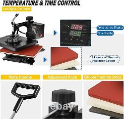 Heat Press Machine 5 in 1 Combo Heat Press 12 x 10 Inch Heat Transfer Machine