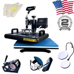 Heat Press Machine 5 in 1 Digital Transfer 12x15 for T-shirt Mug Cup Plate Hats