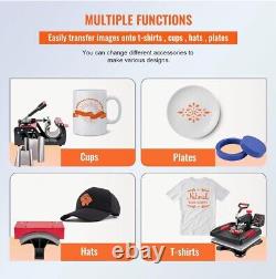 Heat Press Machine 8 in 1 Combo -Tshirt Press Machine with Tumbler Press