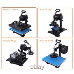 Heat Press Machine 8-in-1 Digital Transfer Sublimation Plate T-Shirt Mug Upgrade