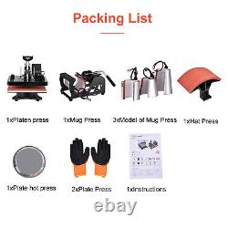 Heat Press Machine Hot Pressing Machine Sublimation 110V T-Shirt Mug Hat 8 in 1