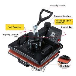 Heat Press Machine Professional 360 Swing-Away T Shirt Press 12x15 Inch 1250W