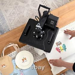 Heat Press Machine Professional 360 Swing-Away T Shirt Press 12x15 Inch 1250W