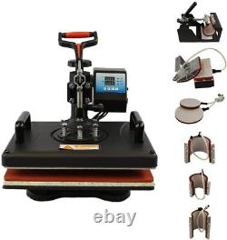 Heat Press Machine Swing Away Digital Sublimation T-Shirt Mug Hat Plate 8 IN 1