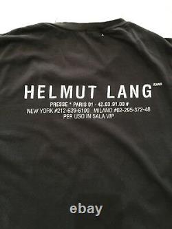 Helmut Lang Very Rare Vintage Medium T-shirt Presse Paris 1996
