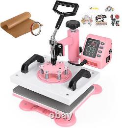 High Pressure Heat Press Machine for T-Shirt(Pink)12 x 10 Heat Press Machine