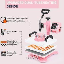 High Pressure Heat Press Machine for T-Shirt(Pink)12 x 10 Heat Press Machine