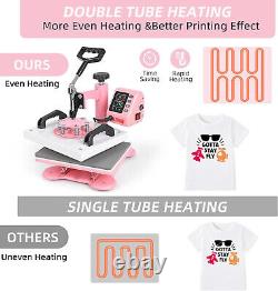 High Pressure Heat Press Machine for T-Shirt(Pink)12 x 10 Heat Press Machine