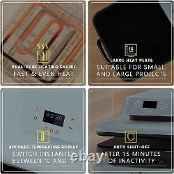 Intelligent 15x15 Heat Press with Auto Release Perfect for T-Shirts & More