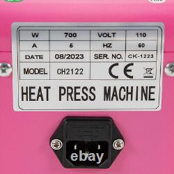 NEW 11.89inches Heat Press Machine FOR DIY T Shirts/T Shirt Press Machine Pink