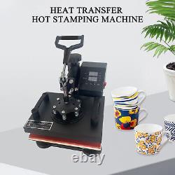 NEW Heat Press Machine 9x12 Sublimation Transfer T-Shirt Mug Plate Hat Orange