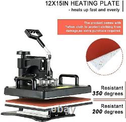 NURXIOVO 5in1 T-Shirt Heat Press Machine 12 X 15 Digital Transfer Mug Hat Plate